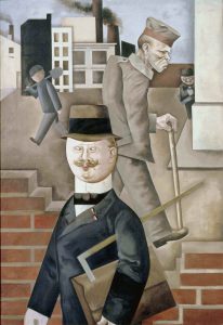 نقاشی «روز خاکستری» از جورج گروس (۱۹۲۱)